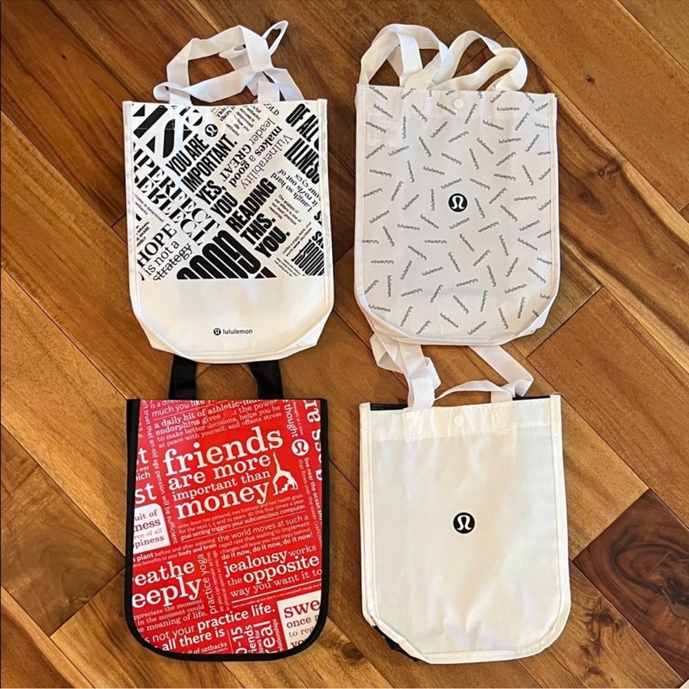 Lululemon Reusable Shopping Tote Bags - Set of 4